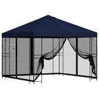 Garten Pavillon mit Seitenwänden 3 x 3 m Blau