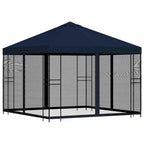 Garten Pavillon mit Seitenwänden 3 x 3 m Blau