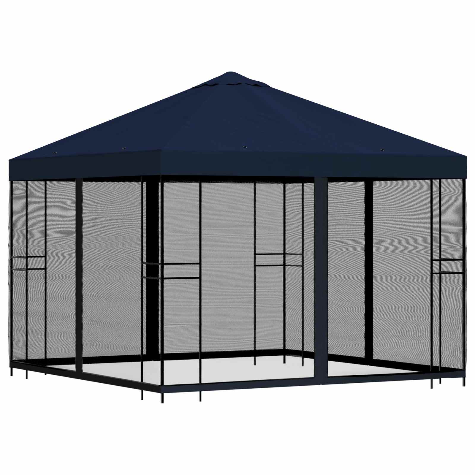 Garten Pavillon mit Seitenwänden 3 x 3 m Blau