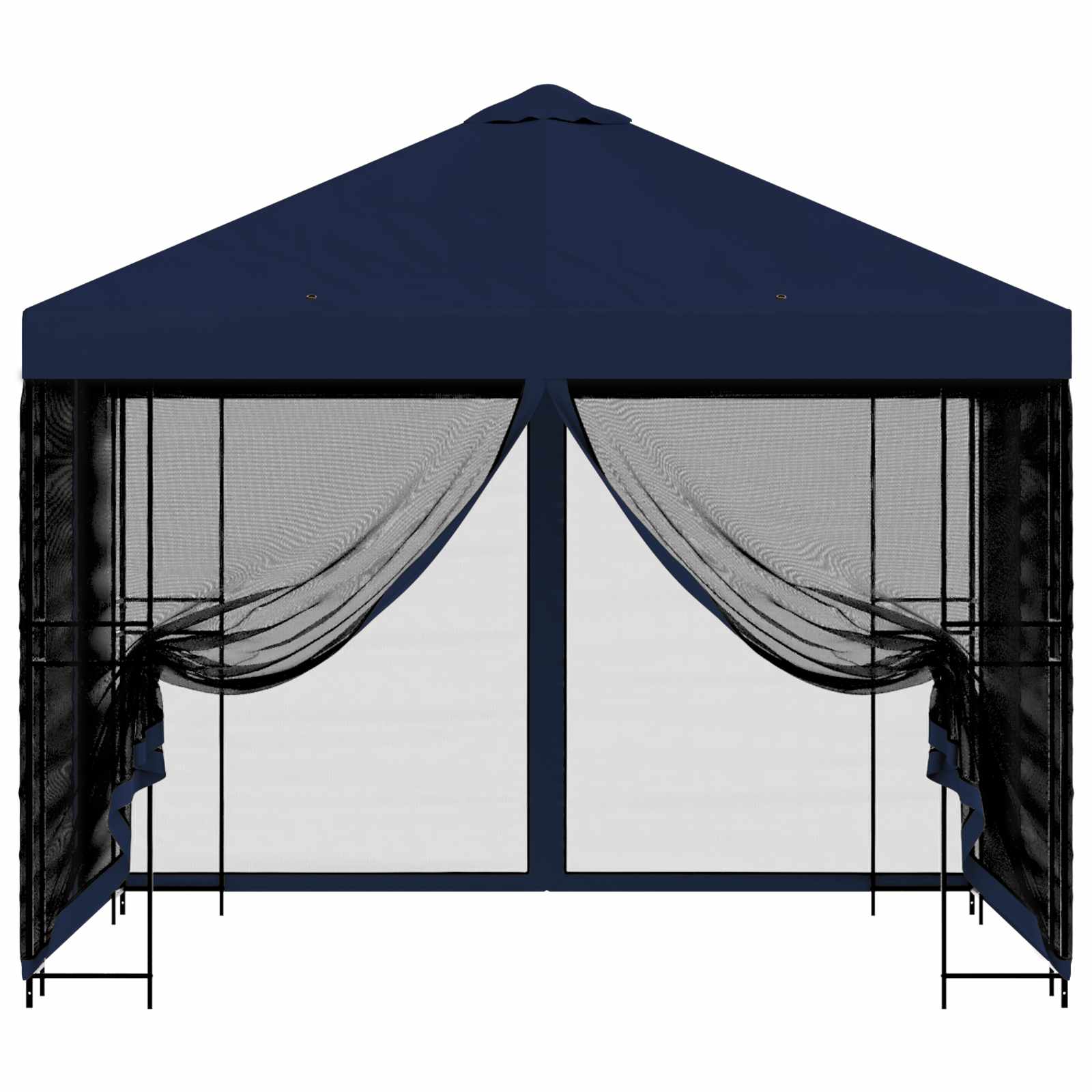 Garten Pavillon mit Seitenwänden 3 x 3 m Blau