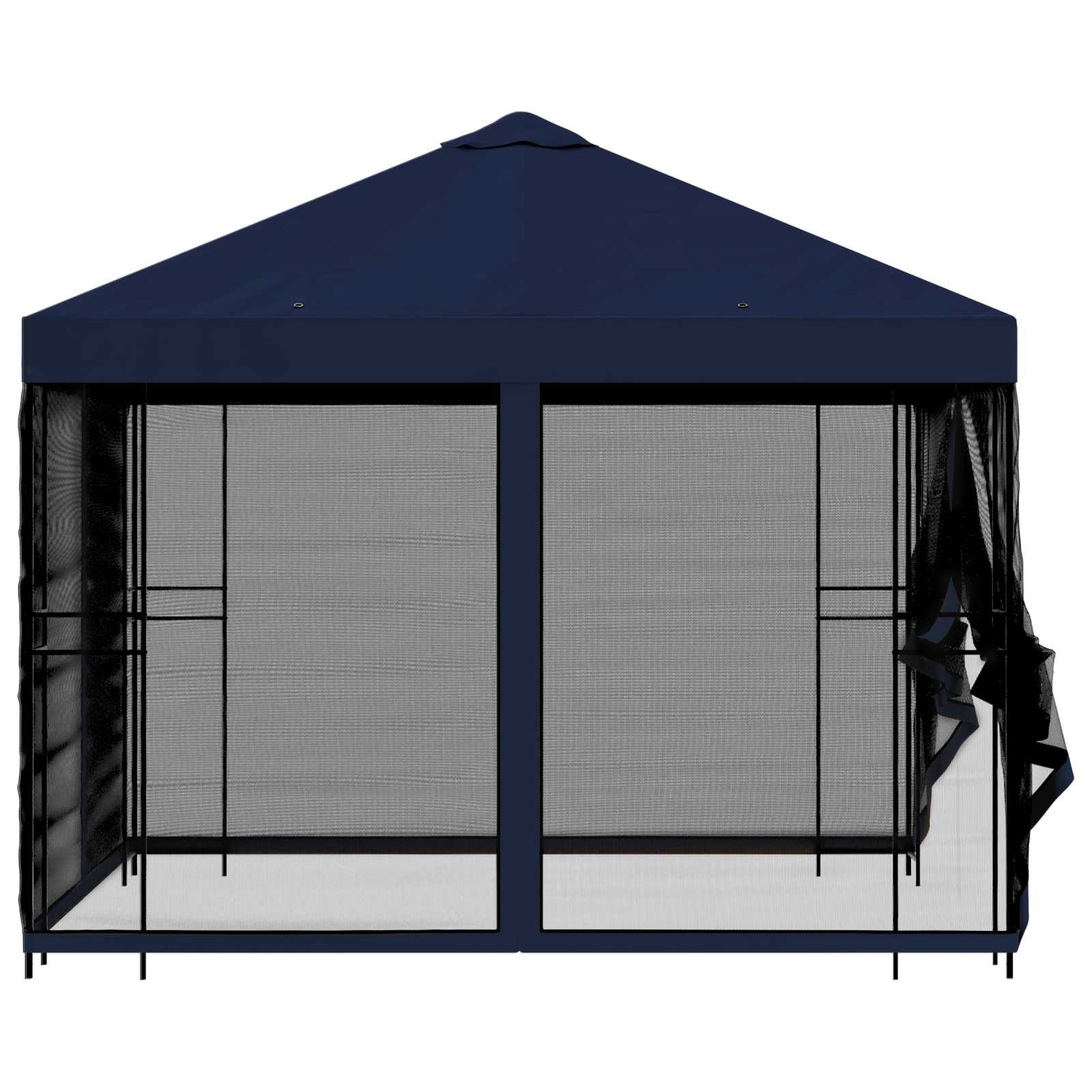 Garten Pavillon mit Seitenwänden 3 x 3 m Blau