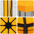 Garten Pavillon mit Seitenwänden 3 x 3 m Gelb