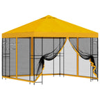 Garten Pavillon mit Seitenwänden 3 x 3 m Gelb