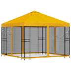 Garten Pavillon mit Seitenwänden 3 x 3 m Gelb