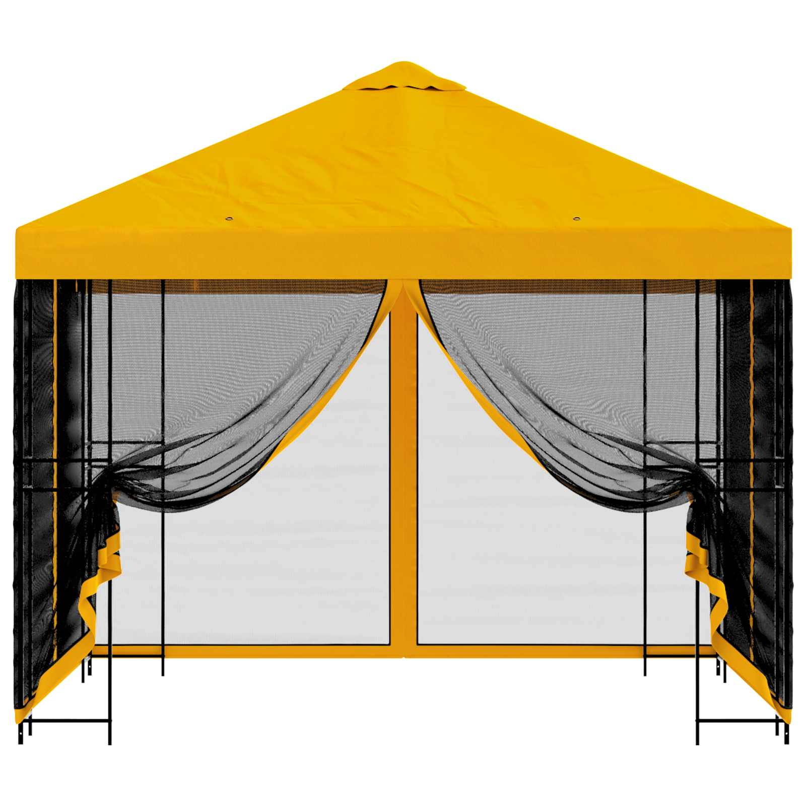 Garten Pavillon mit Seitenwänden 3 x 3 m Gelb