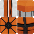 Garten Pavillon mit Seitenwänden 3 x 3 m Orange