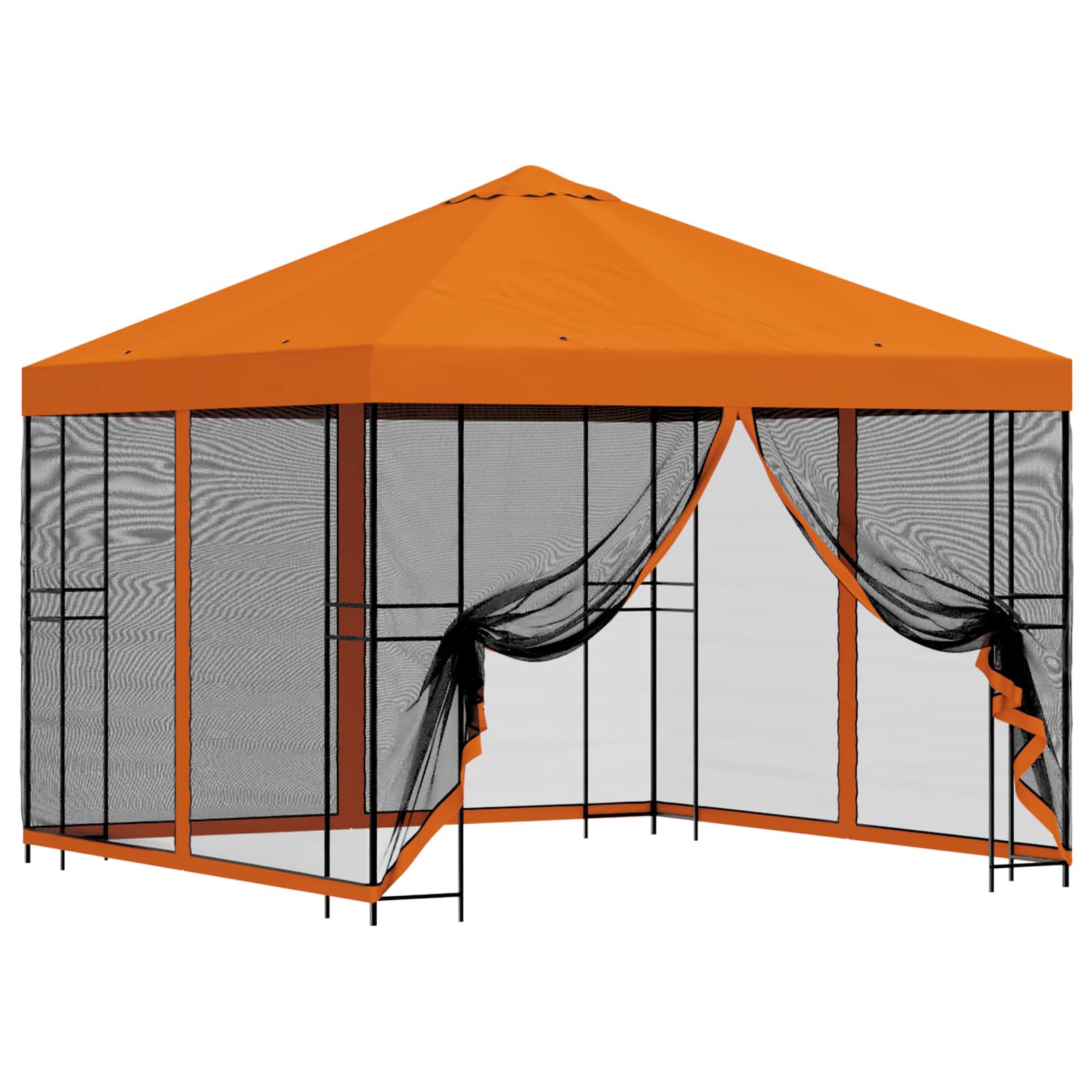 Garten Pavillon mit Seitenwänden 3 x 3 m Orange