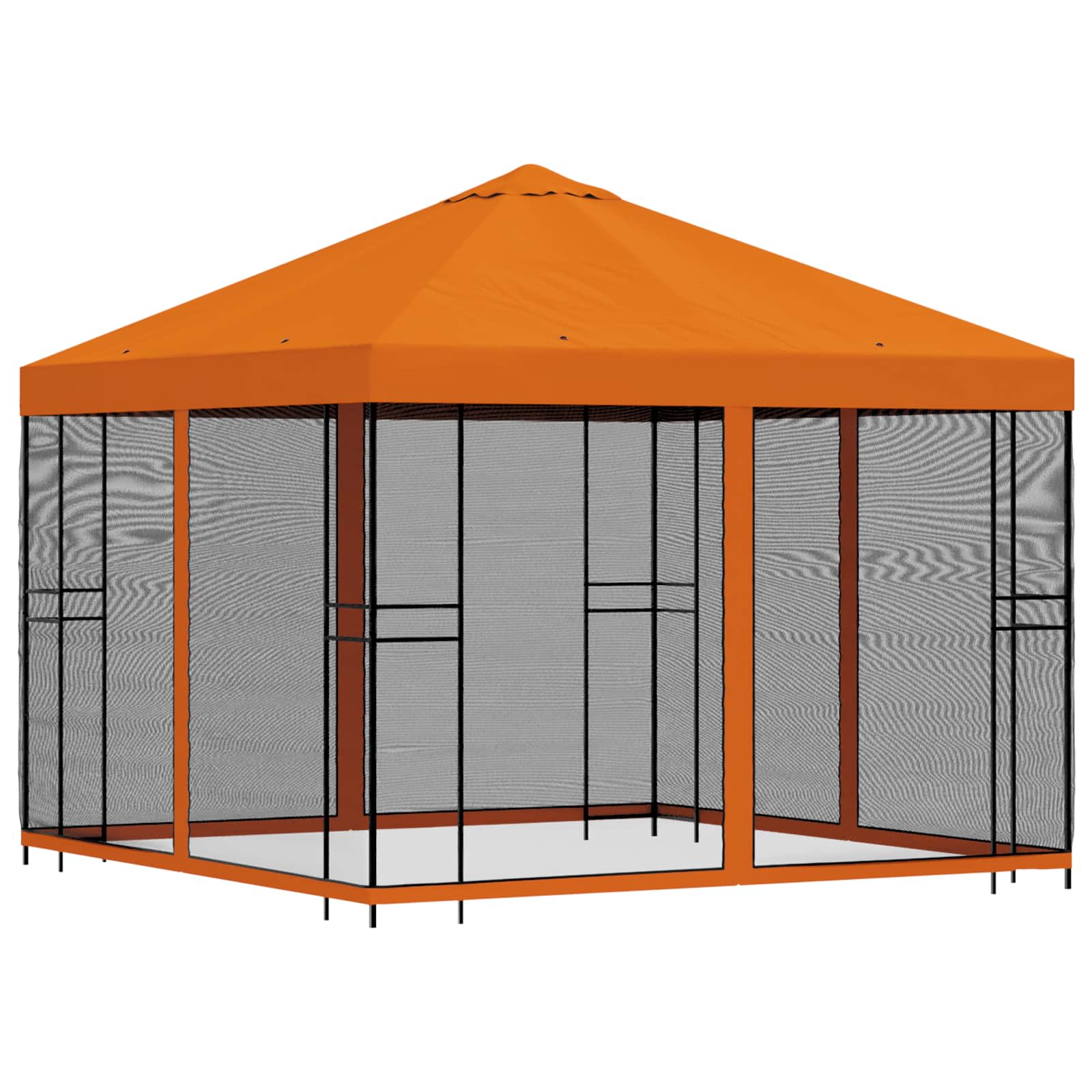 Garten Pavillon mit Seitenwänden 3 x 3 m Orange