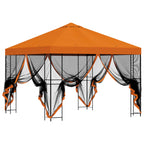 Garten Pavillon mit Seitenwänden 3 x 3 m Orange