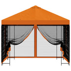 Garten Pavillon mit Seitenwänden 3 x 3 m Orange