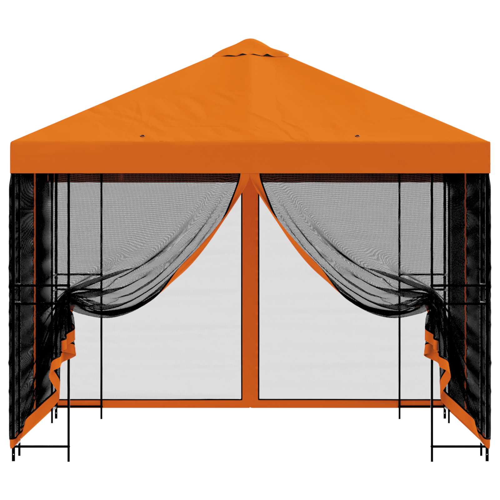 Garten Pavillon mit Seitenwänden 3 x 3 m Orange