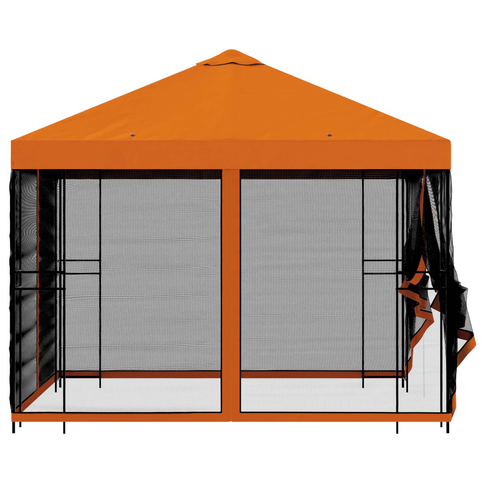 Garten Pavillon mit Seitenwänden 3 x 3 m Orange