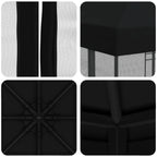 Garten Pavillon mit Seitenwänden 3 x 3 m Schwarz