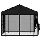 Garten Pavillon mit Seitenwänden 3 x 3 m Schwarz