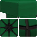 Pavillon 3 x 3 m Grün Polyester und Stahl 190 gsm