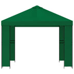 Pavillon 3 x 3 m Grün Polyester und Stahl 190 gsm