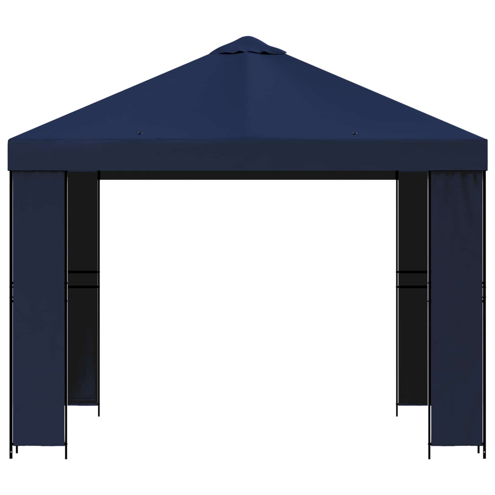 Pavillon 3 x 3 m Blau Polyester und Stahl 190 gsm