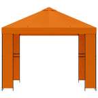 Pavillon 3 x 3 m Orange Polyester und Stahl 190 gsm