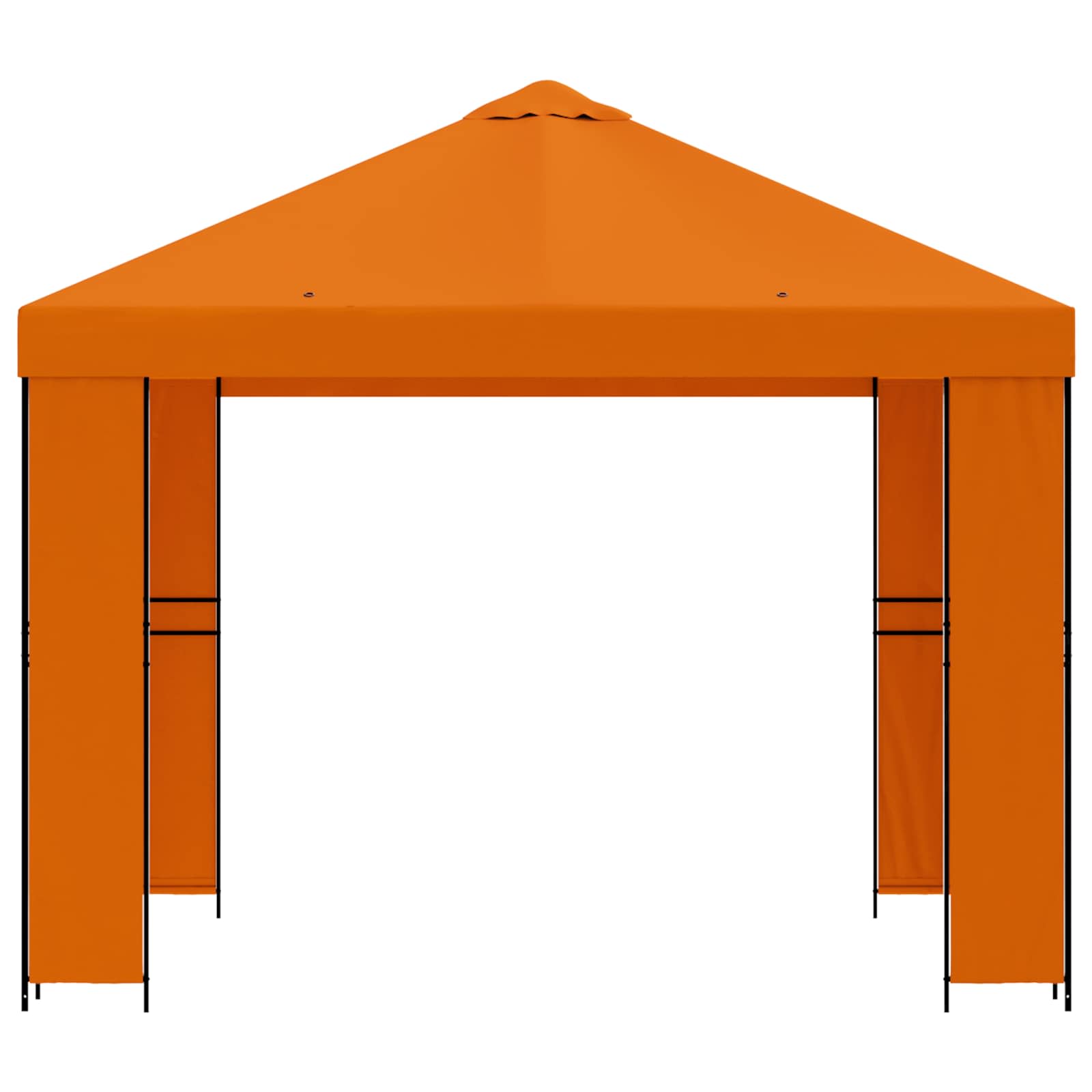 Pavillon 3 x 3 m Orange Polyester und Stahl 190 gsm