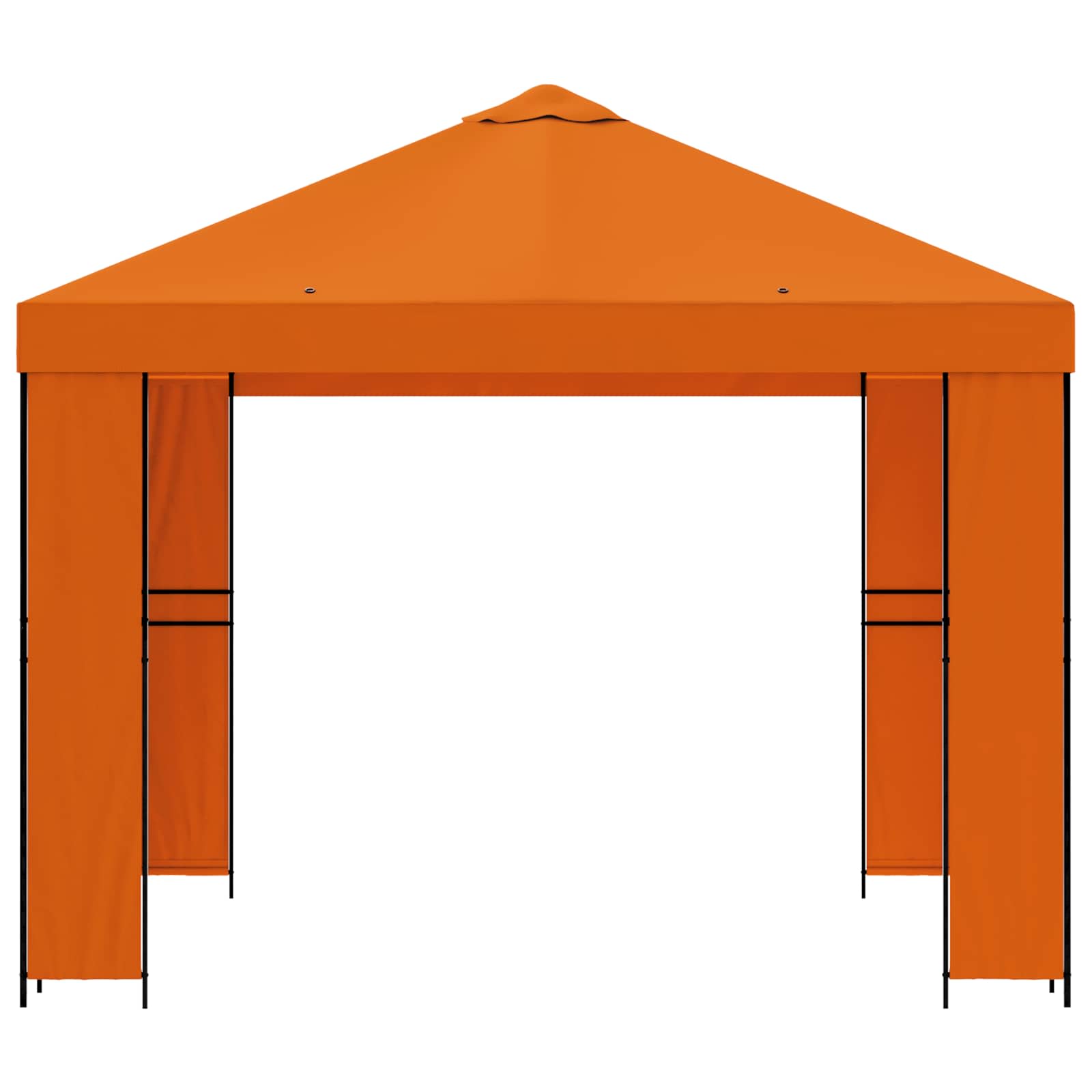 Pavillon 3 x 3 m Orange Polyester und Stahl 190 gsm