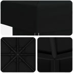 Pavillon 3 x 3 m Schwarz Polyester und Stahl 190 gsm
