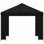 Pavillon 3 x 3 m Schwarz Polyester und Stahl 190 gsm