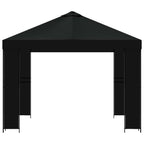 Pavillon 3 x 3 m Schwarz Polyester und Stahl 190 gsm