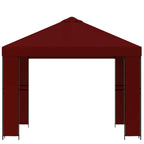 Pavillon 3 x 3 m Bordeauxrot Polyester und Stahl 190 gsm