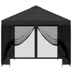 Garten Pavillon mit Seitenwänden 3 x 3 m Anthrazit