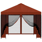 Garten Pavillon mit Seitenwänden 3 x 3 m Terrakotta