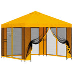 Garten Pavillon mit Seitenwänden 3 x 3 m Gelb