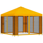 Garten Pavillon mit Seitenwänden 3 x 3 m Gelb