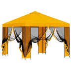 Garten Pavillon mit Seitenwänden 3 x 3 m Gelb