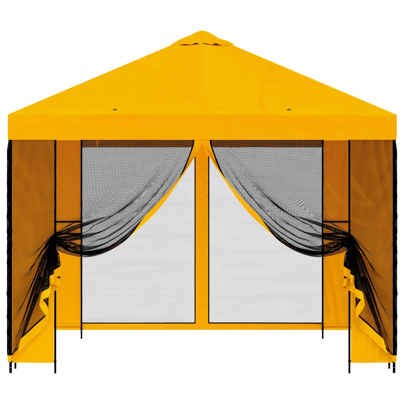 Garten Pavillon mit Seitenwänden 3 x 3 m Gelb