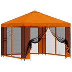 Garten Pavillon mit Seitenwänden 3 x 3 m Orange