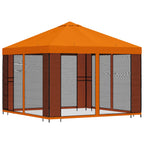 Garten Pavillon mit Seitenwänden 3 x 3 m Orange