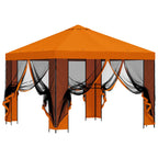 Garten Pavillon mit Seitenwänden 3 x 3 m Orange