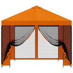 Garten Pavillon mit Seitenwänden 3 x 3 m Orange