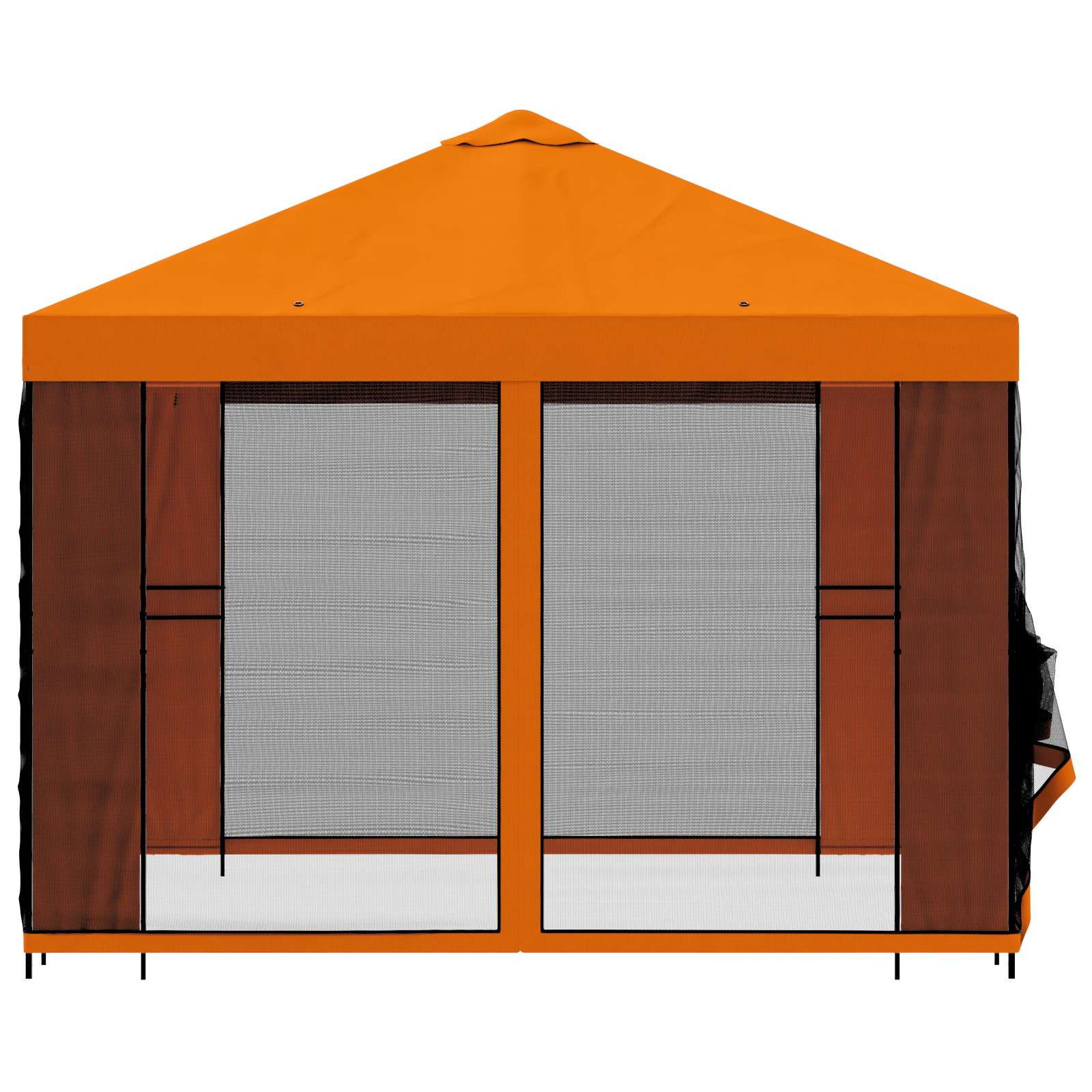 Garten Pavillon mit Seitenwänden 3 x 3 m Orange