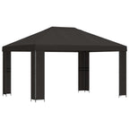 Pavillon 4 x 3 m Anthrazit Polyester und Stahl 190 gsm