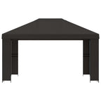 Pavillon 4 x 3 m Anthrazit Polyester und Stahl 190 gsm