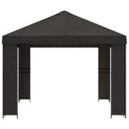 Pavillon 4 x 3 m Anthrazit Polyester und Stahl 190 gsm
