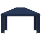 Pavillon 4 x 3 m Blau Polyester und Stahl 190 gsm