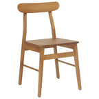Esszimmerstuhl 2 pcs Natur 43 x 44,5 x 77 cm Massives Gummiholz