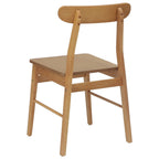 Esszimmerstuhl 2 pcs Natur 43 x 44,5 x 77 cm Massives Gummiholz