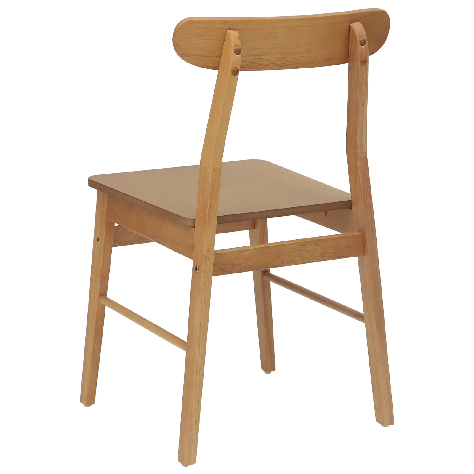 Esszimmerstuhl 2 pcs Natur 43 x 44,5 x 77 cm Massives Gummiholz