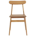Esszimmerstuhl 2 pcs Natur 43 x 44,5 x 77 cm Massives Gummiholz
