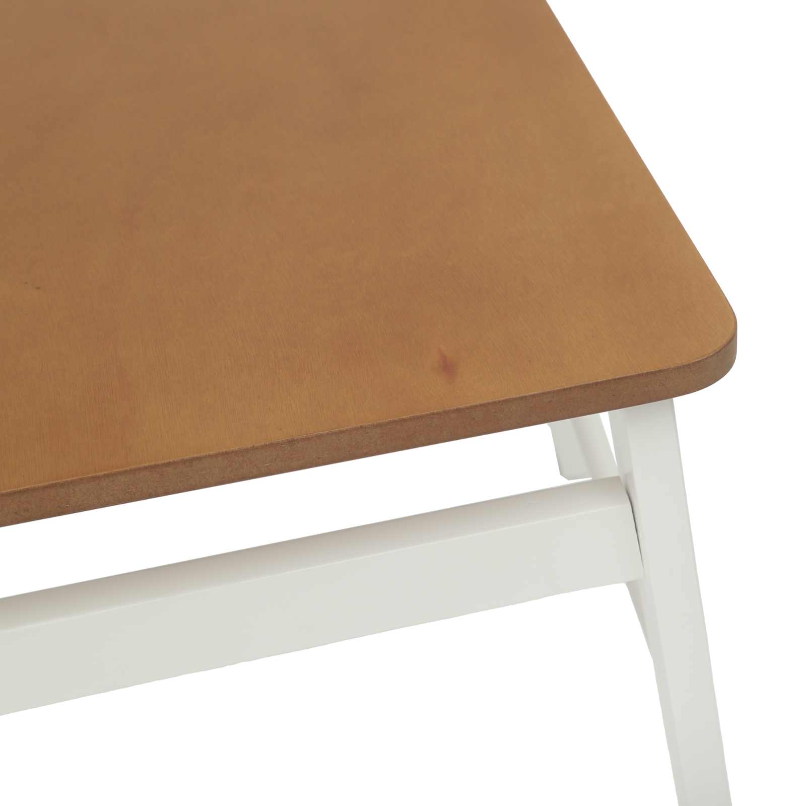 Esszimmerstuhl 2 pcs Weiß und Natur 43 x 44,5 x 77 cm