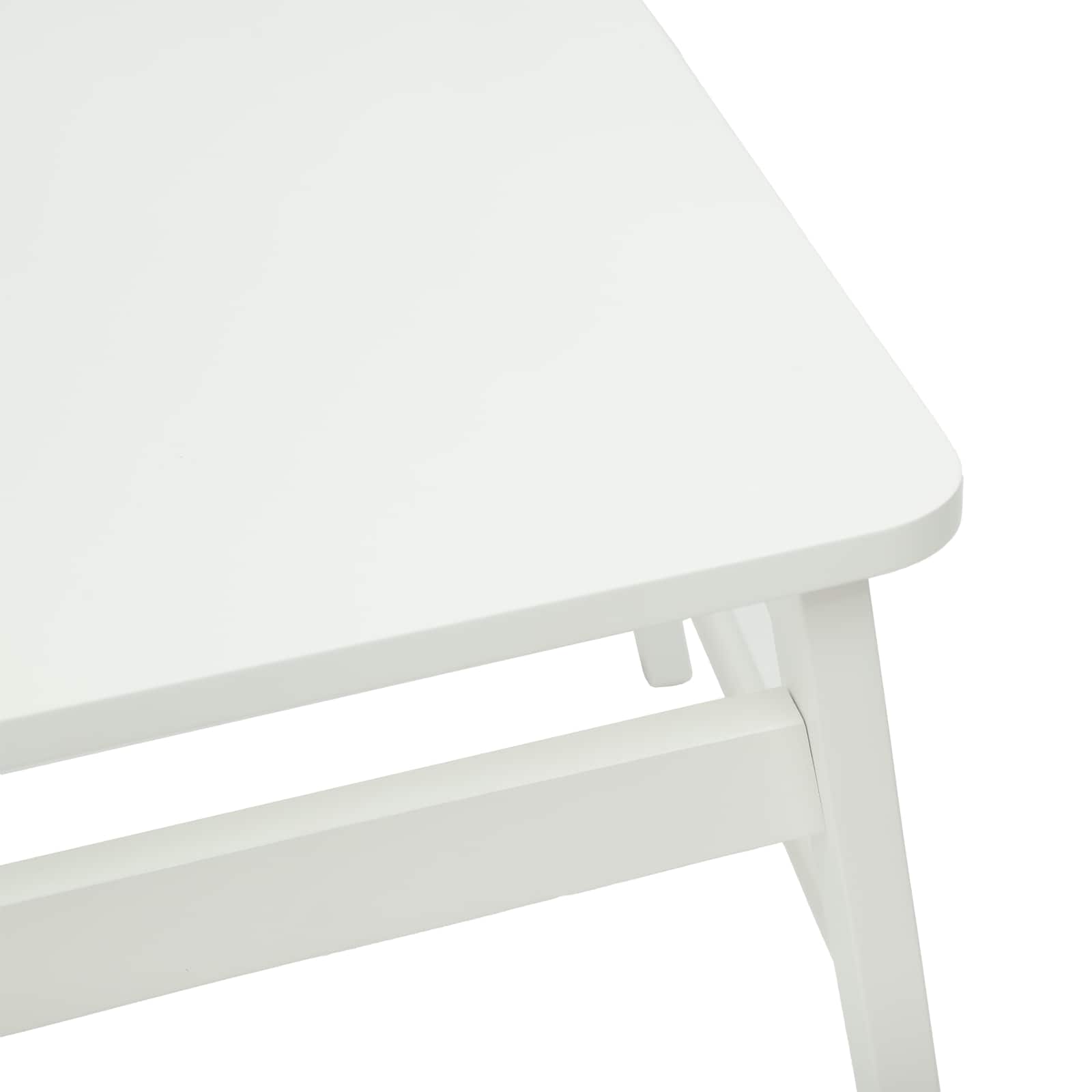 Esszimmerstuhl 2 pcs Weiß 43 x 44,5 x 77 cm Massives Gummiholz