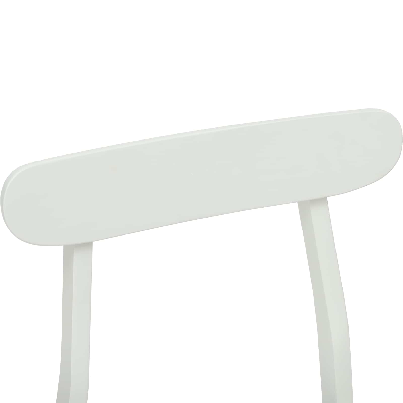 Esszimmerstuhl 2 pcs Weiß 43 x 44,5 x 77 cm Massives Gummiholz